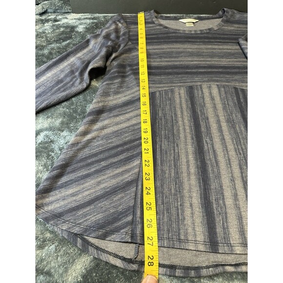 Christopher & Banks Blue & White Striped 3/4 Sleeve Top P/XL - Picture 4 of 11